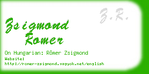 zsigmond romer business card