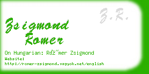 zsigmond romer business card